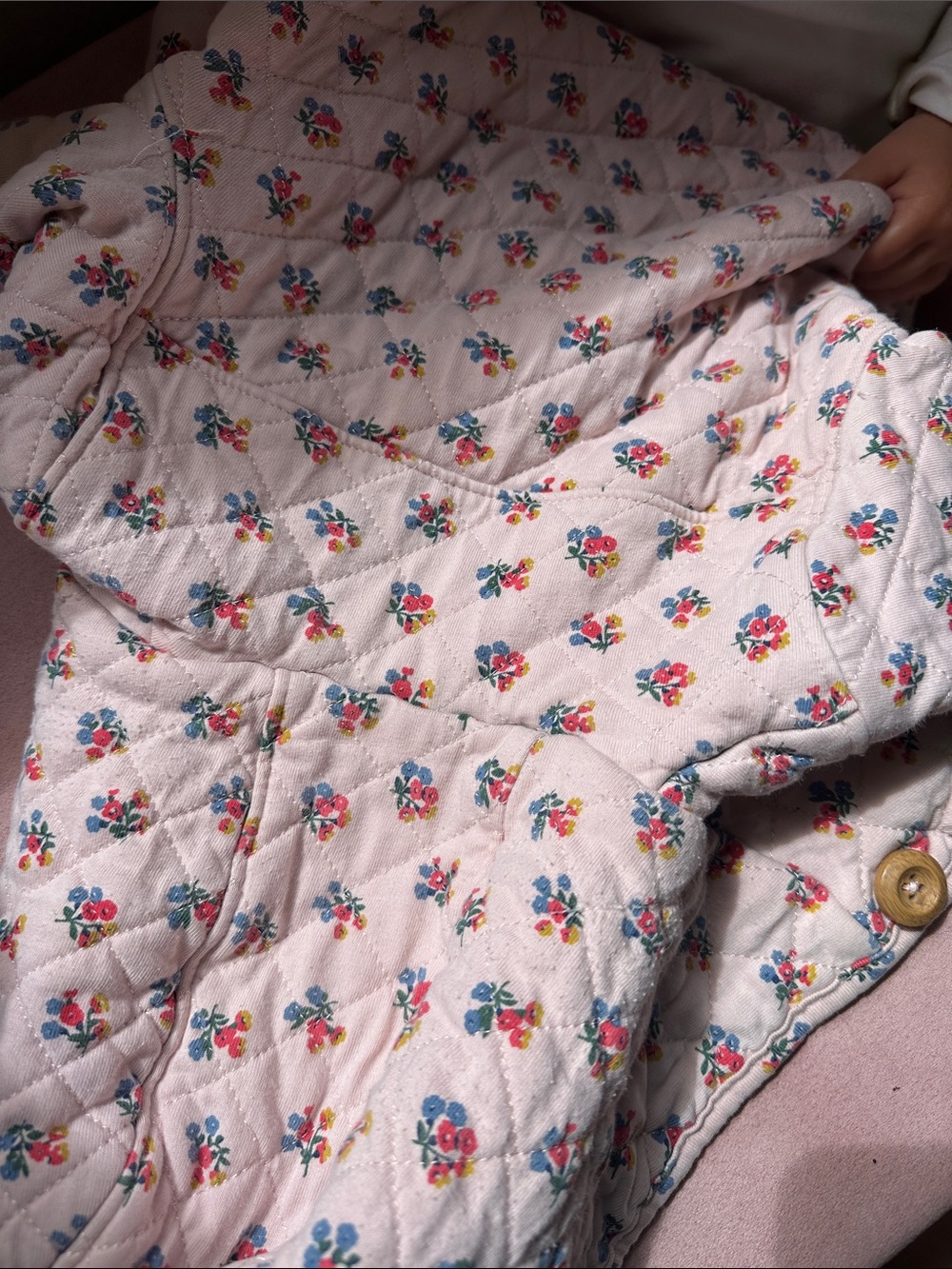 Baby Boden Floral Quilted Jacket - Picture 6 of 6